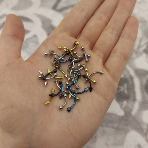 Микробанан 1,2 мм. Конус. Титан, золотое анодирование. BNECN16TG