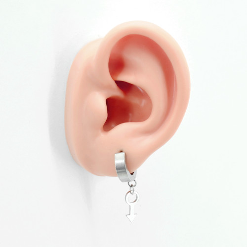Серьга-кликер с подвеской Щит и копье Марса. SK5803