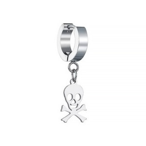 Серьга-кликер с подвеской Череп. SK5804