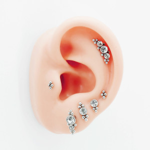 Интернал-лабрета 1,2 мм, стержень титан. Кристалл. IL28921