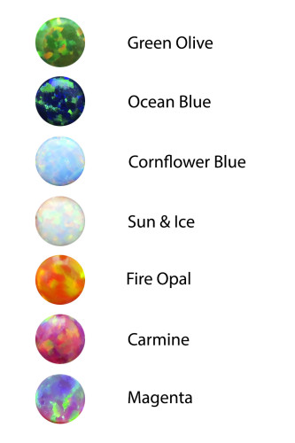 Интернал-лабрета 1,2 мм. Опал 4 мм. LBSO0534