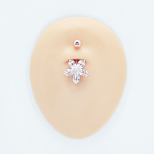 Украшение для пирсинга пупка. Титан. Цветок. BNT4316