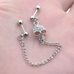 Штанга 1,2 мм для двух проколов. Череп. JC3453