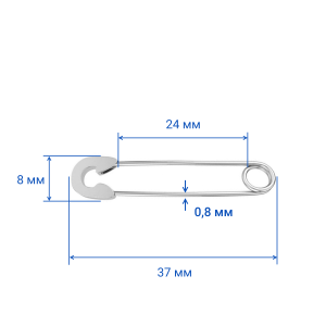 Серьга 0,8 мм. Булавка. BBER1022