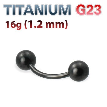 Микробанан 1,2 мм. Титан. Черное анодирование. BNE16Tblack