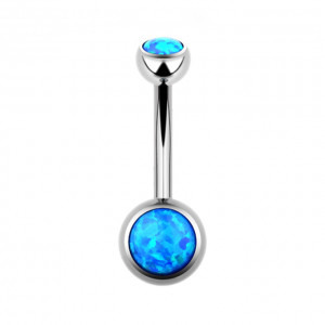 Интернал украшение для пирсинга пупка. Титан. Опалы. IBNTO4896
