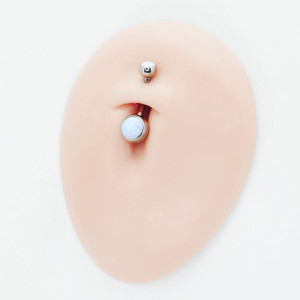 Интернал украшение для пирсинга пупка. Титан. Опалы. IBNTO4896