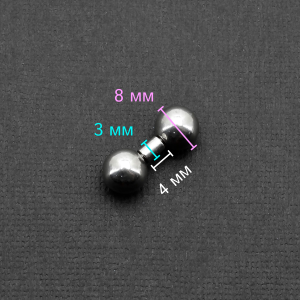 Штанга 3 мм короткая для пирсинга. BBM8