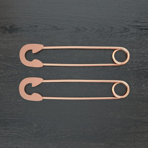 Серьга 1,0 мм. Булавка, титановое покрытие розовое золото. BBER1015