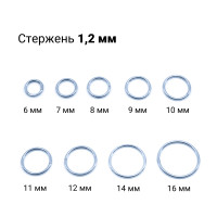 Кольцо сегментное 1,2 мм кликер, анодирование. Титан. HSEGTA16LB
