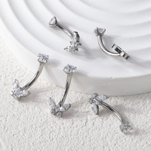 Интернал украшение для пирсинга пупка. Бабочка. Титан. IBNTJ014