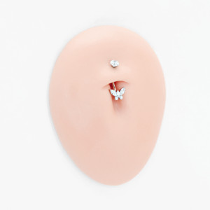 Интернал украшение для пирсинга пупка. Бабочка. Титан. IBNTJ014