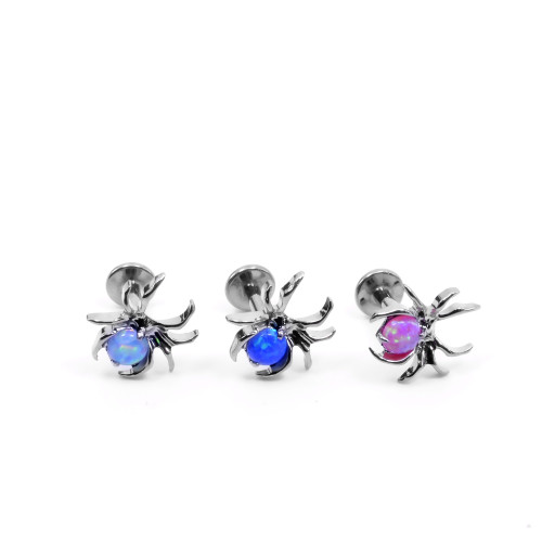 Интернал-лабрета 1,2 мм. Паук. Титан. Опалы. ILT3778