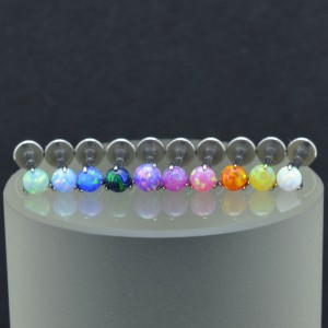 Интернал-лабрета 1,2 мм. Накрутка из опала. LBICS0135