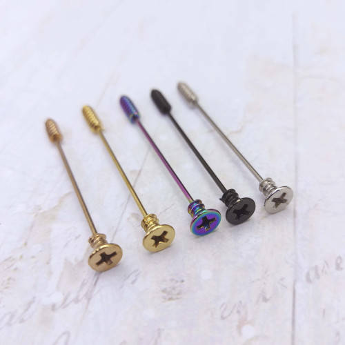 Штанга индастриал 1,2 мм. Шуруп, анодирование. INDSH16