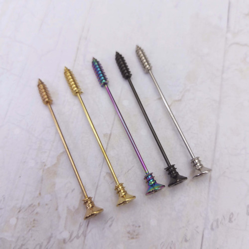 Штанга индастриал 1,2 мм. Шуруп, анодирование. INDSH16