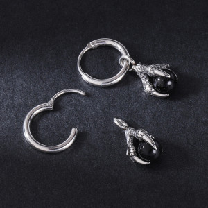 Серьга-кликер с подвеской Когти дракона. SK920