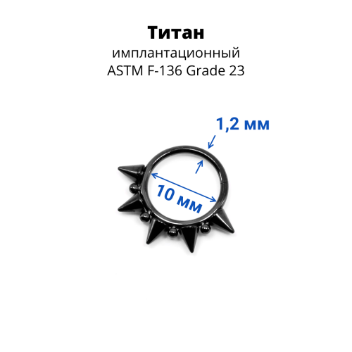 Кольцо сегментное 1,2 мм кликер. Титан. HSEG3817