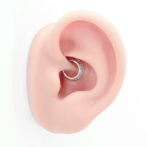 Кольцо тройное сегментное 1,2 мм кликер. Пирамидки. HSEG21