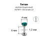 Интернал-лабрета 1,2 мм. Титан, циркон Emerald. ILTZ16-EM