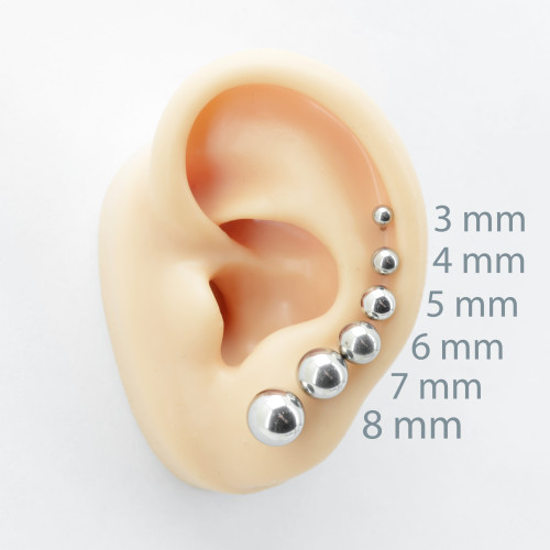 Серьги-гвоздики. Пара. Шарик. SES-422-2