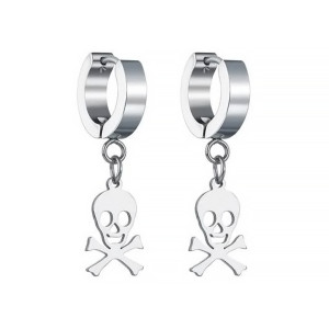 Серьги-кликеры с подвеской Череп. Пара. SK5804-2
