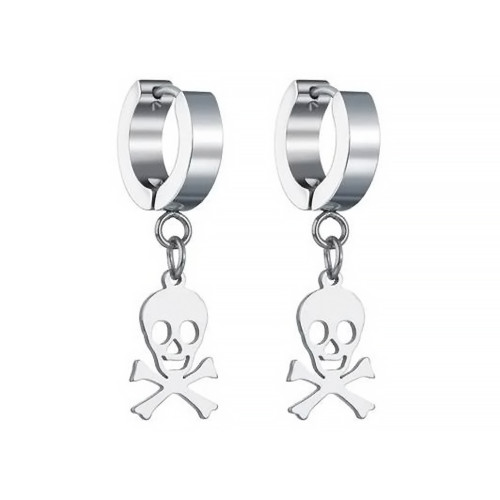 Серьги-кликеры с подвеской Череп. Пара. SK5804-2