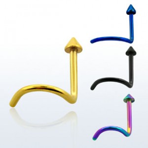 Нострила улитка 0,8 мм. Конус, цветное титановое покрытие. NSTCN