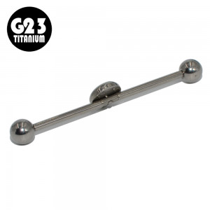 Интернал-штанга индастриал 1,6 мм разборная. Титан, опал. IBINDOS14