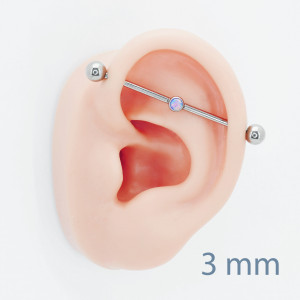 Интернал-штанга индастриал 1,6 мм разборная. Титан, опал. IBINDOS14