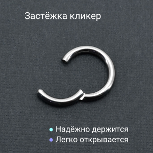 Кольцо сегментное 2,5 мм кликер. Титан. HSEGT10