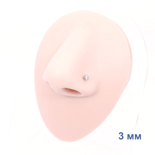 Лабрета 1,0 мм Push-in (без резьбы). Титан, золотое анодирование. ILTPJ18G