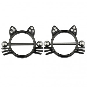 Украшение для пирсинга соска. Котик. SNP8290