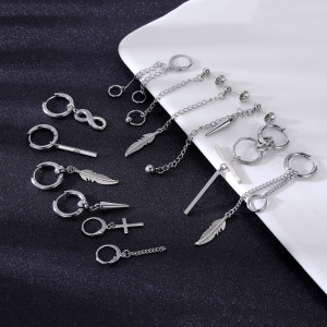 Серьга-гвоздик с подвеской. SE4411