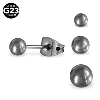 Серьги-гвоздики. Пара. Шарик. Титан. SES-422TI-2