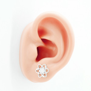 Серьга-гвоздик. Атом. SE1298