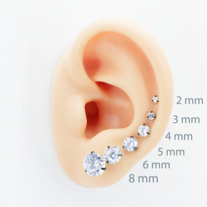 Штанга 1,2 мм. Круглый циркон, чёрное титановое покрытие. ES7568