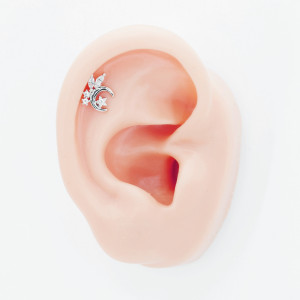 Интернал-лабрета 1,2 мм (набор). Месяц, цирконы. LI2294