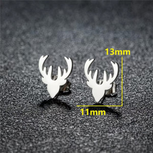 Серьга-гвоздик. Олень. SE1303