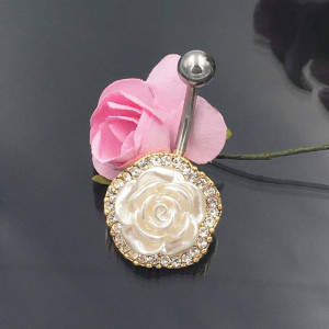 Украшение для пирсинга пупка. Роза. MCD1068
