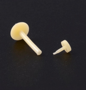 Лабрета 1,2 мм Push-in (без резьбы). Биофлекс. Невидимая бежевая. LBRP16n2