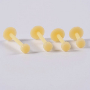 Лабрета 1,2 мм Push-in (без резьбы). Биофлекс. Невидимая бежевая. LBRP16n2