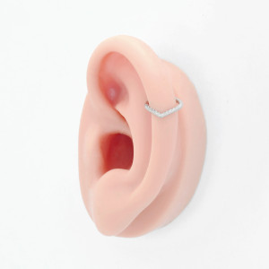 Кольцо-капля сегментное 1,2 мм кликер с кристаллами. HSEG13