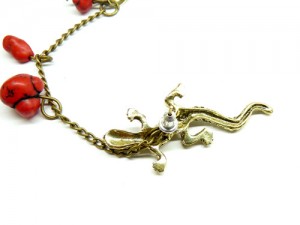 Кафф Ящерица, бронза EC277