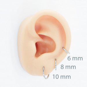 Кольцо сегментное 1,2 мм кликер. Цирконы. HSEGZ01