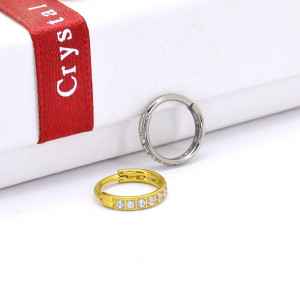 Кольцо сегментное 1,2 мм кликер. Титан. Кристаллы. HSEGTAJ032