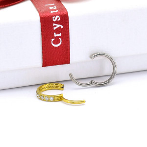 Кольцо сегментное 1,2 мм кликер. Титан. Кристаллы. HSEGTAJ032