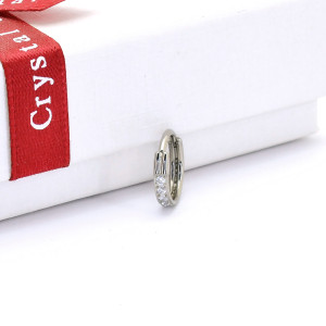 Кольцо сегментное 1,2 мм кликер. Титан. Кристаллы. HSEGTAJ032