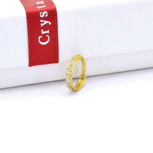 Кольцо сегментное 1,2 мм кликер. Титан. Кристаллы. HSEGTAJ032