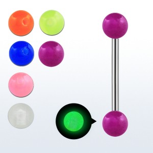 Штанга 1,6 мм. Акриловые шарики 6 мм светятся в темноте. BBGL14B6 Штанга 1,6 мм. Акриловые шарики 6 мм светятся в темноте. BBGL14B6